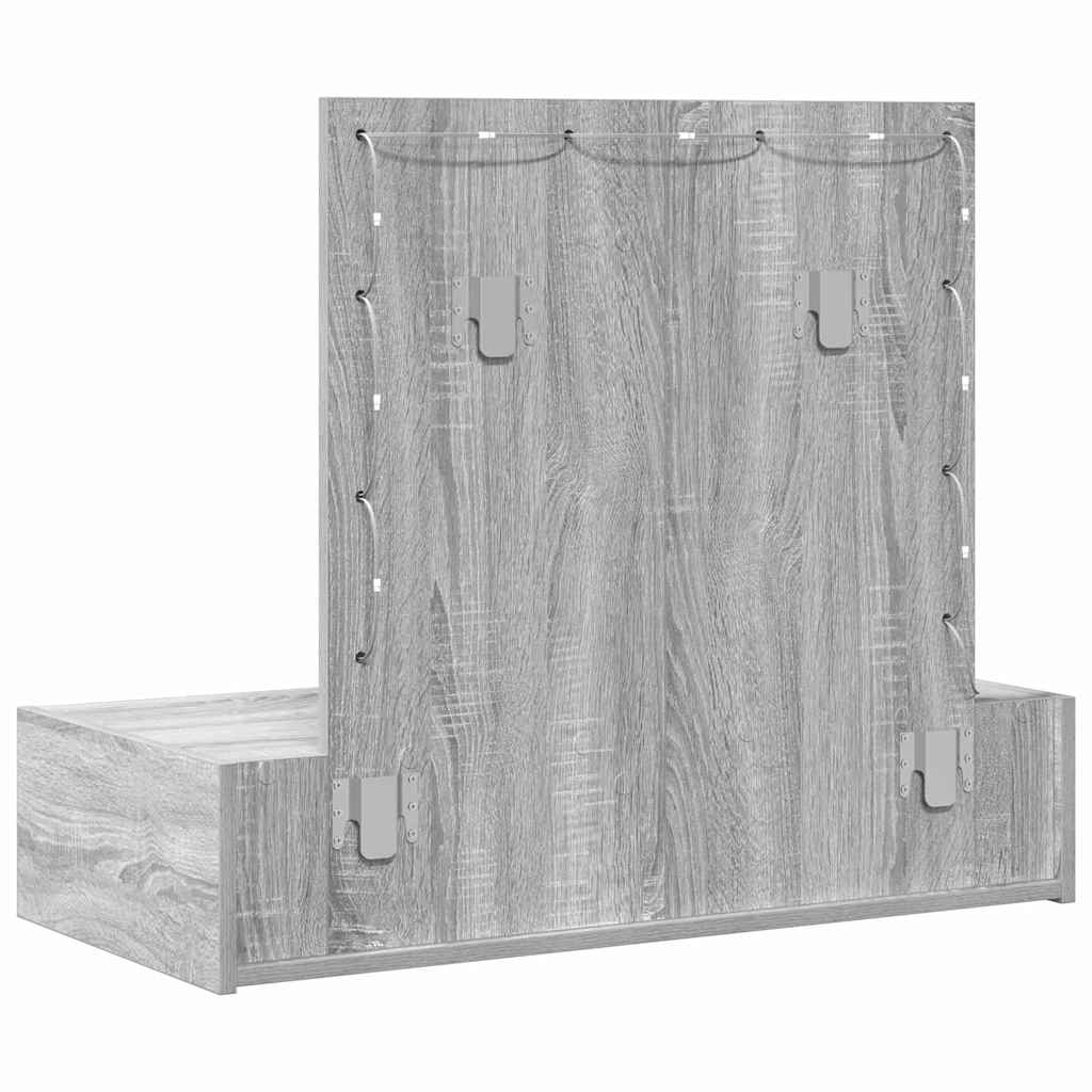 Dressing Table with Drawer Grey 83 x 40 x 70 cm Engineered Wood
