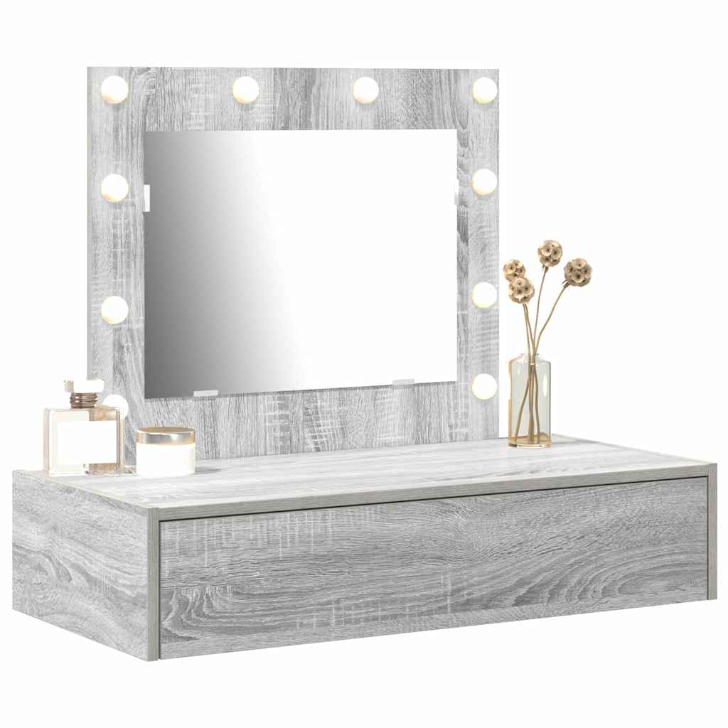 Dressing Table with Drawer Grey 83 x 40 x 70 cm Engineered Wood