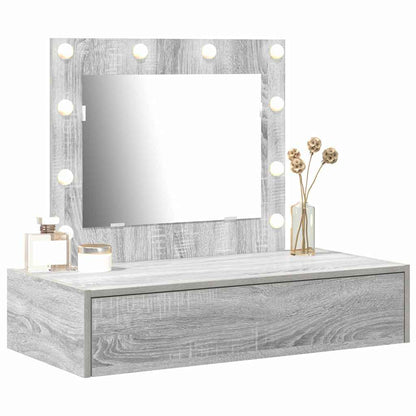 Dressing Table with Drawer Grey 83 x 40 x 70 cm Engineered Wood