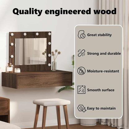 Dressing Table Brown 83 x 40 x 70 cm Engineered Wood