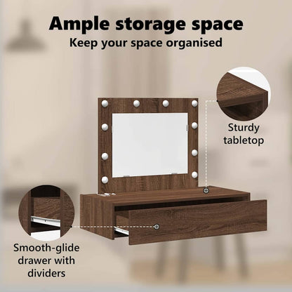 Dressing Table Brown 83 x 40 x 70 cm Engineered Wood