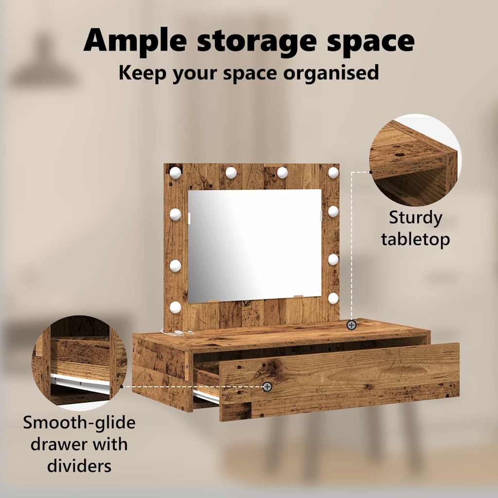 Dressing Table Brown 83 x 40 x 70 cm Engineered Wood