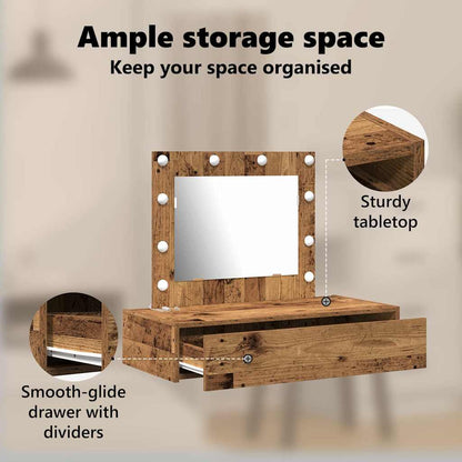 Dressing Table Brown 83 x 40 x 70 cm Engineered Wood