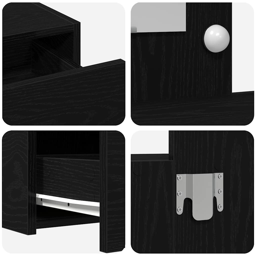 Dressing Table Black 100 x 40 x 70 cm Engineered Wood
