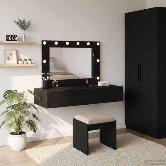 Dressing Table Black 100 x 40 x 70 cm Engineered Wood