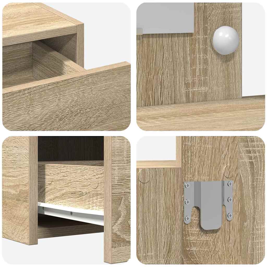 Dressing Table Brown 100 x 40 x 70 cm Engineered Wood