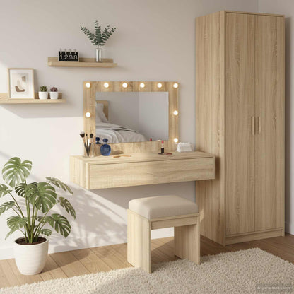 Dressing Table Brown 100 x 40 x 70 cm Engineered Wood