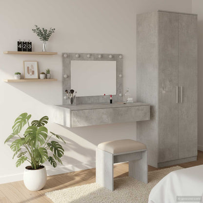 Dressing Table Grey 100 x 40 x 70 cm Engineered Wood