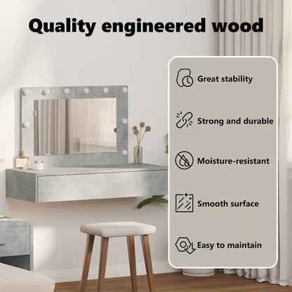 Dressing Table Grey 100 x 40 x 70 cm Engineered Wood