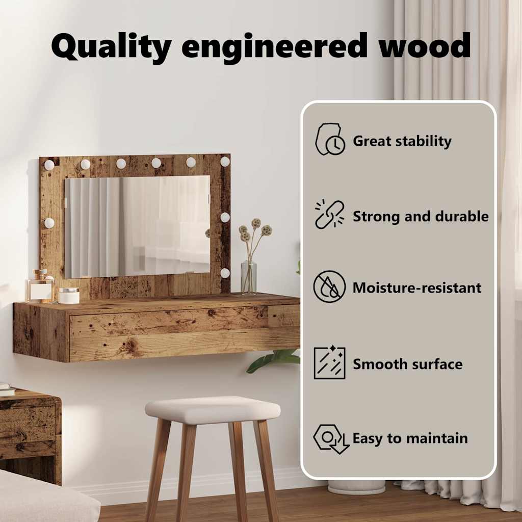 Dressing Table Brown 100 x 40 x 70 cm Engineered Wood