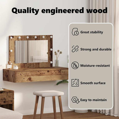 Dressing Table Brown 100 x 40 x 70 cm Engineered Wood