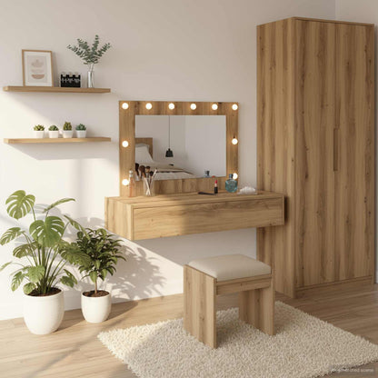Dressing Table Brown 100 x 40 x 70 cm Engineered Wood
