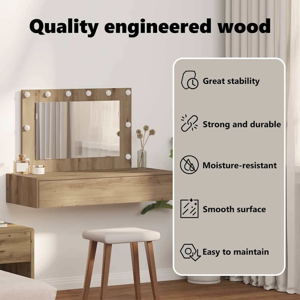 Dressing Table Brown 100 x 40 x 70 cm Engineered Wood
