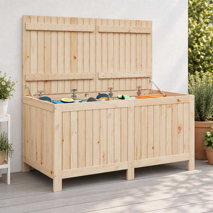 Garden Storage Box 359 L Solid Pine Wood 146.5 x 68 x 63 cm