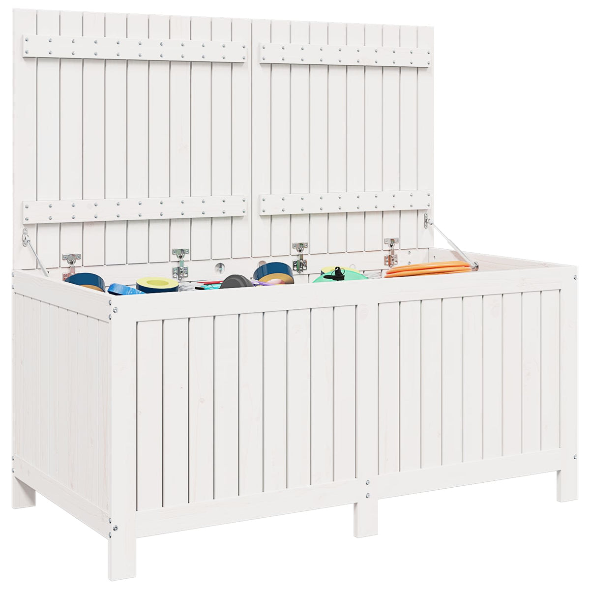 Garden Storage Box 359 L Solid Pine Wood 146.5 x 68 x 63 cm