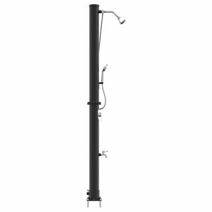 Outdoor Solar shower Black 217 cm PVC and Aluminium