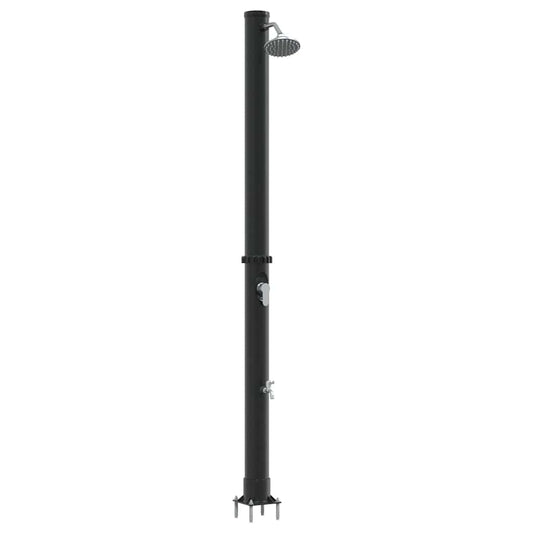 Outdoor Solar shower Black 217 cm PVC and Aluminium