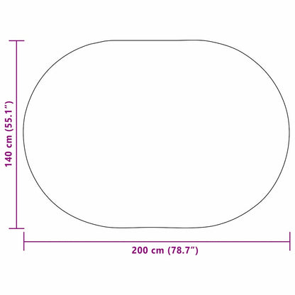 Rug ZIZUR Brown 200 x 140 cm Polypropylene