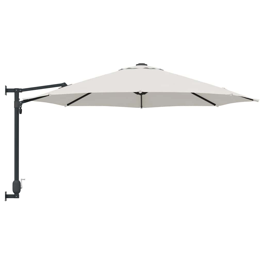 Garden Parasol Sand 248 x 248 x 148 cm Polyester and Steel