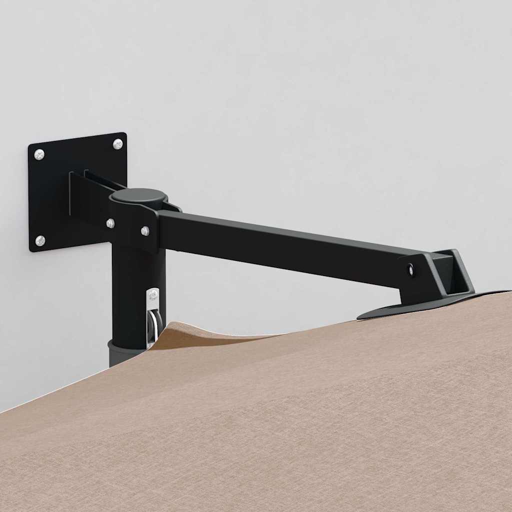 Garden Parasol Taupe 248 x 248 x 148 cm Polyester and Steel