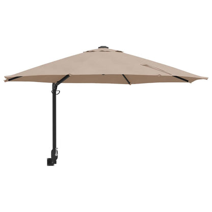 Garden Parasol Taupe 248 x 248 x 148 cm Polyester and Steel