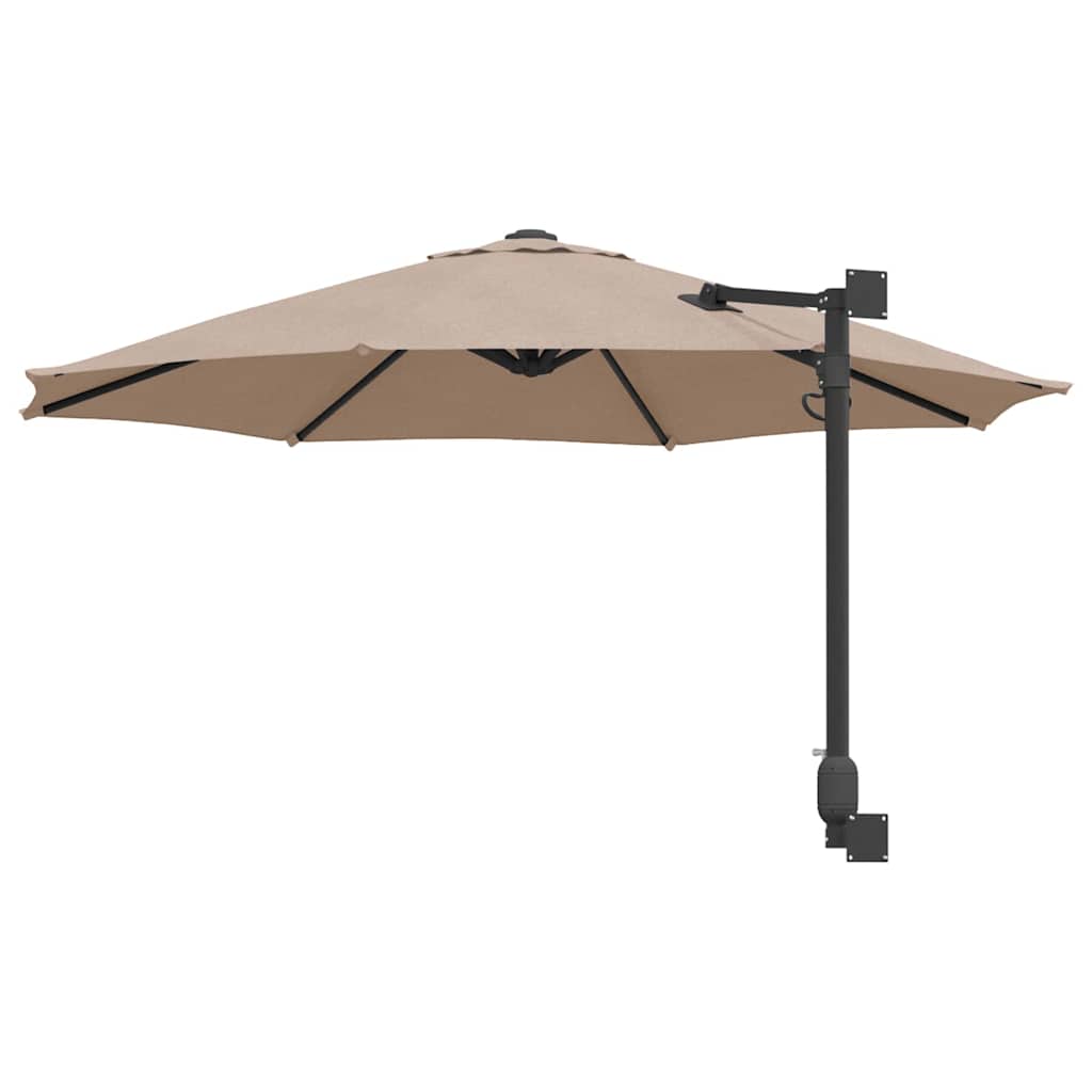 Garden Parasol Taupe 248 x 248 x 148 cm Polyester and Steel