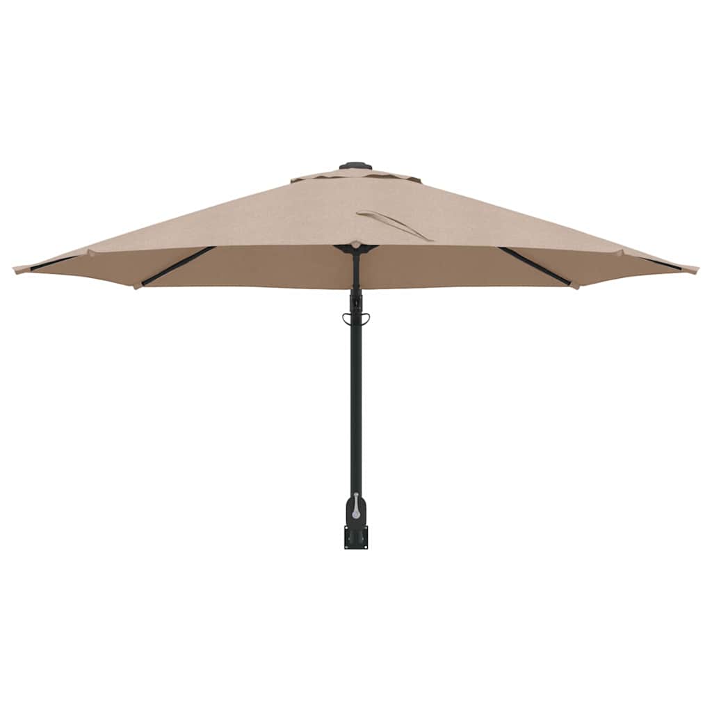Garden Parasol Taupe 248 x 248 x 148 cm Polyester and Steel