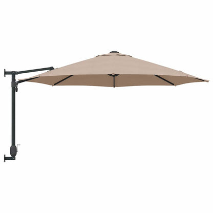 Garden Parasol Taupe 248 x 248 x 148 cm Polyester and Steel