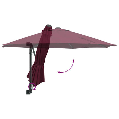 Garden Parasol Bordeaux Red 248 x 248 x 148 cm