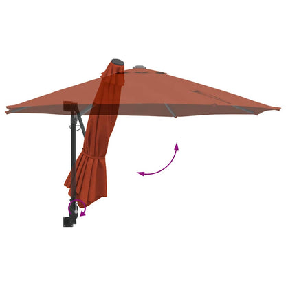 Garden Parasol Terracotta 248 x 248 x 148 cm