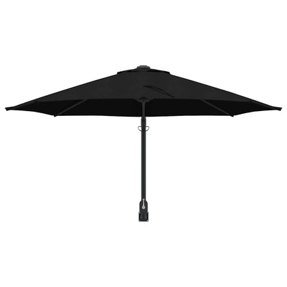 Garden Parasol Black 248 x 248 x 148 cm Polyester and Steel