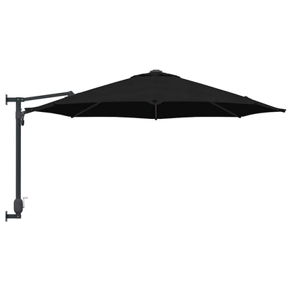 Garden Parasol Black 248 x 248 x 148 cm Polyester and Steel