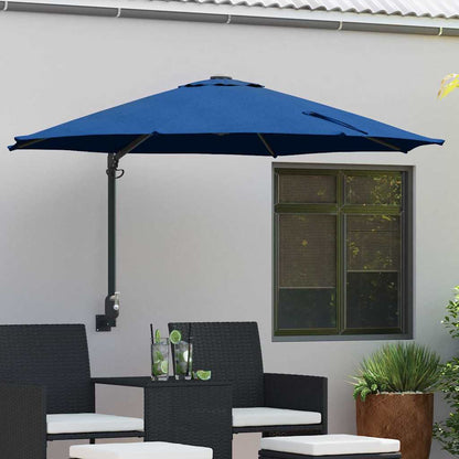 Garden Parasol Azurblau 248 x 248 x 148 cm Polyester and Steel