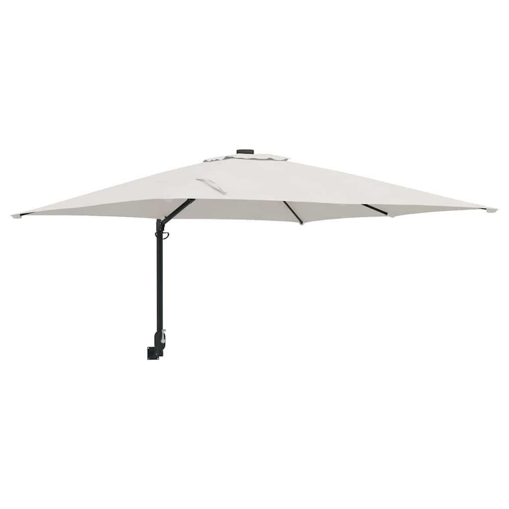 Garden Parasol Sand 248.5 x 247.5 x 160 cm Polyester and Steel