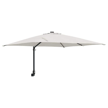 Garden Parasol Sand 248.5 x 247.5 x 160 cm Polyester and Steel