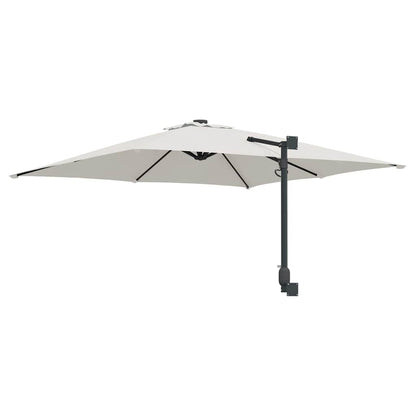 Garden Parasol Sand 248.5 x 247.5 x 160 cm Polyester and Steel