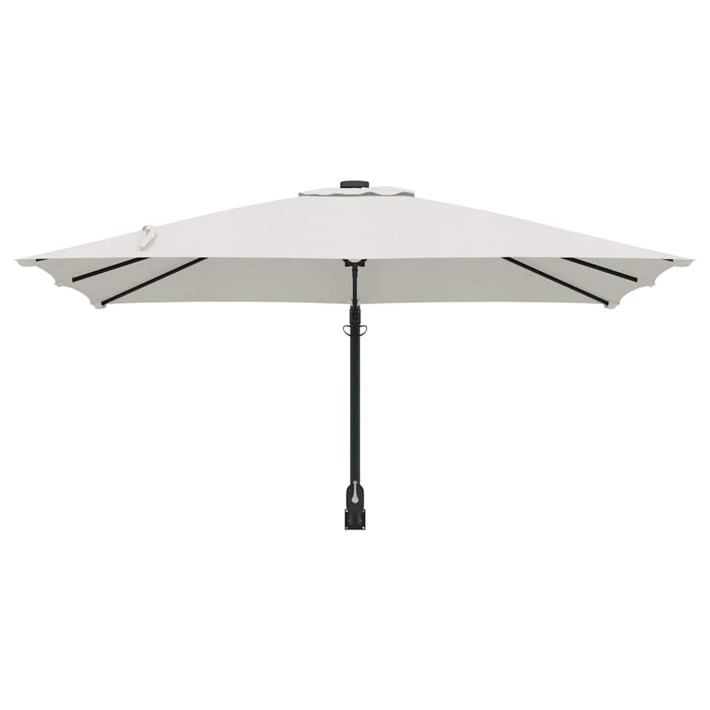 Garden Parasol Sand 248.5 x 247.5 x 160 cm Polyester and Steel