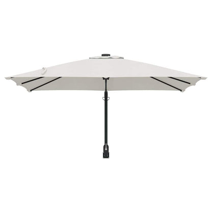 Garden Parasol Sand 248.5 x 247.5 x 160 cm Polyester and Steel