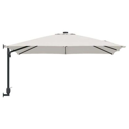 Garden Parasol Sand 248.5 x 247.5 x 160 cm Polyester and Steel