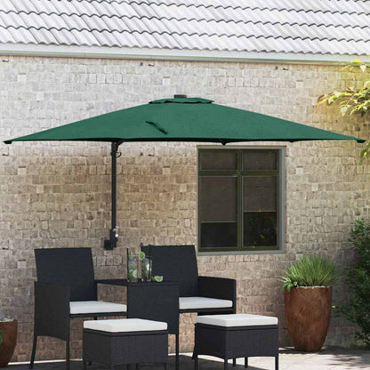 Garden Parasol Green 248.5 x 247.5 x 160 cm Polyester and Steel