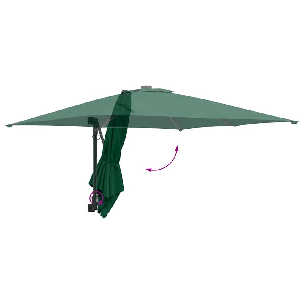 Garden Parasol Green 248.5 x 247.5 x 160 cm Polyester and Steel