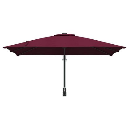Garden Parasol Bordeaux Red 248.5 x 247.5 x 160 cm
