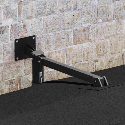 Garden Parasol Black 248.5 x 247.5 x 160 cm Polyester and Steel