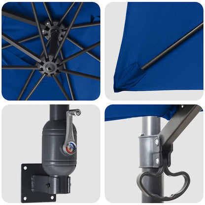 Garden Parasol Azurblau 248.5 x 247.5 x 160 cm