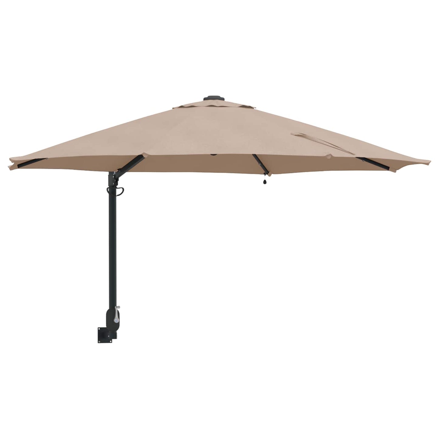 Garden Parasol Taupe 248 x 248 x 148 cm Polyester and Steel