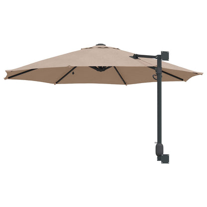 Garden Parasol Taupe 248 x 248 x 148 cm Polyester and Steel