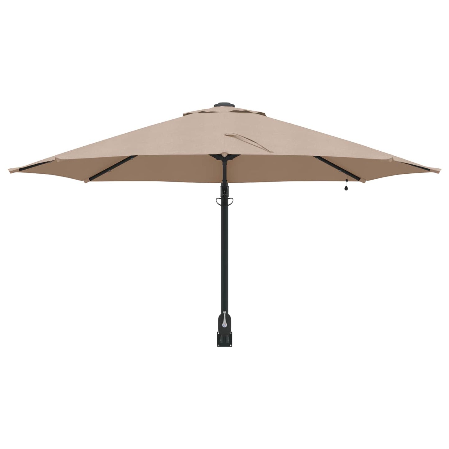 Garden Parasol Taupe 248 x 248 x 148 cm Polyester and Steel