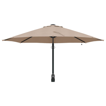 Garden Parasol Taupe 248 x 248 x 148 cm Polyester and Steel