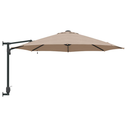 Garden Parasol Taupe 248 x 248 x 148 cm Polyester and Steel
