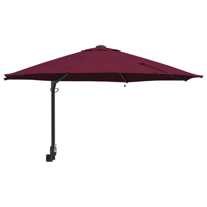 Garden Parasol Manual Bordeaux Red 248 x 248 x 148 cm